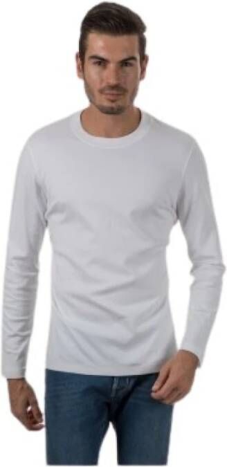 BRUNELLO CUCINELLI Katoenen T-shirt met lange mouwen White Heren