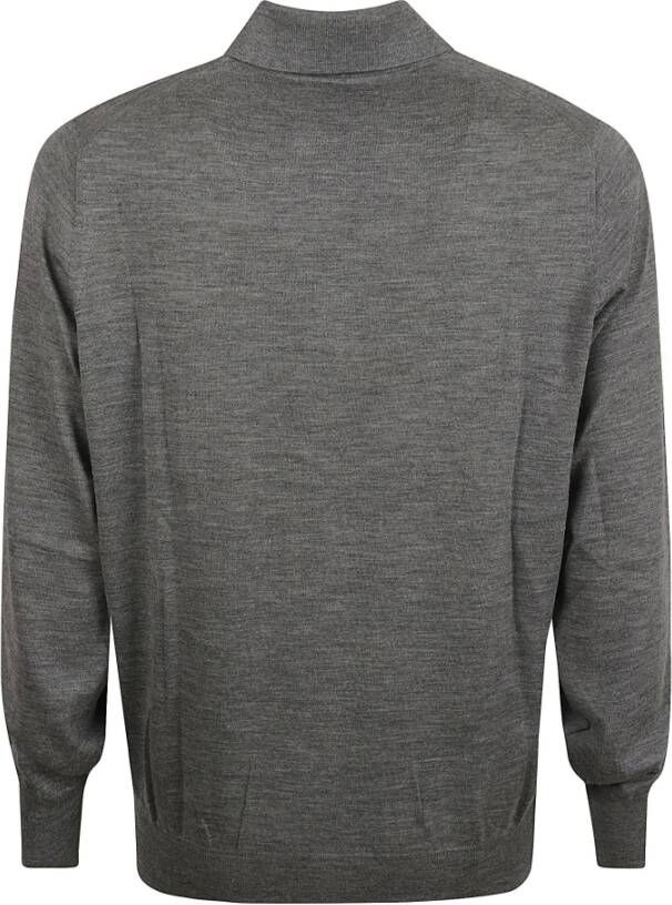 BRUNELLO CUCINELLI Polo Sweater Collectie Gray Heren