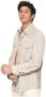 BRUNELLO CUCINELLI Suède overshirt met lange mouwen Beige Heren - Thumbnail 2