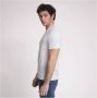BRUNELLO CUCINELLI Lichtgrijs T-shirt met Ronde Hals en Paneelinzetten White Heren - Thumbnail 2