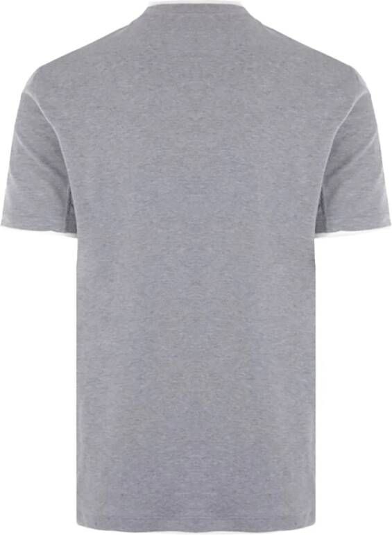 BRUNELLO CUCINELLI Zijden Jersey T-Shirt Gray Heren