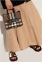 Burberry Mini Freya Shopper Tas Katoen Bruin Brown Dames - Thumbnail 2