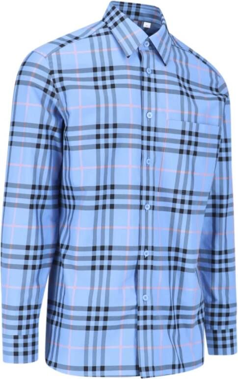 Burberry Casual overhemd Blauw Heren