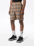 Burberry Beige Shorts met Elastische Taille en Check Print Multicolor Heren - Thumbnail 4