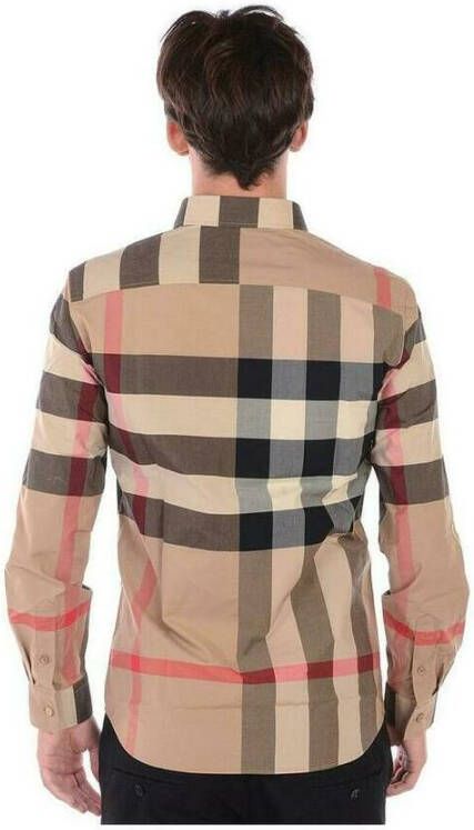 Burberry Normaal Overhemd Beige Heren