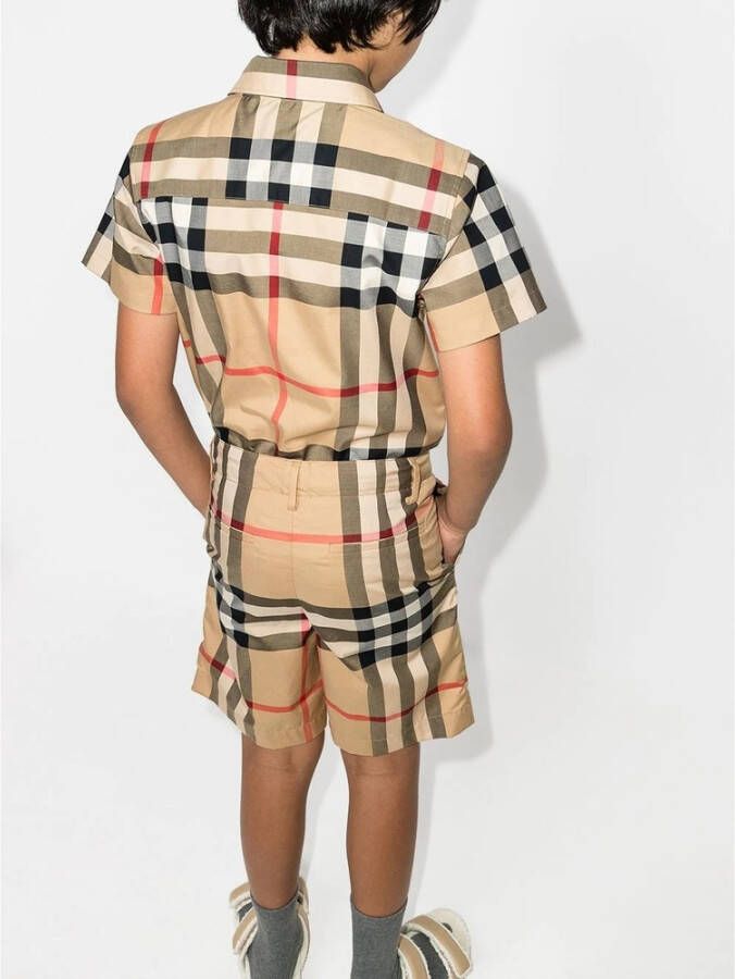 Burberry Gecontroleerde shorts Beige Dames