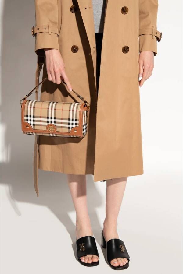 Burberry Note Kleine schoudertas Beige Dames