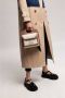 Burberry Katoenen Schoudertas met Twee Compartimenten Beige Dames - Thumbnail 4