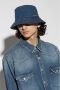 Burberry Gewassen Denim Bucket Hat Katoen Gewassen Indigo Blauw - Thumbnail 3