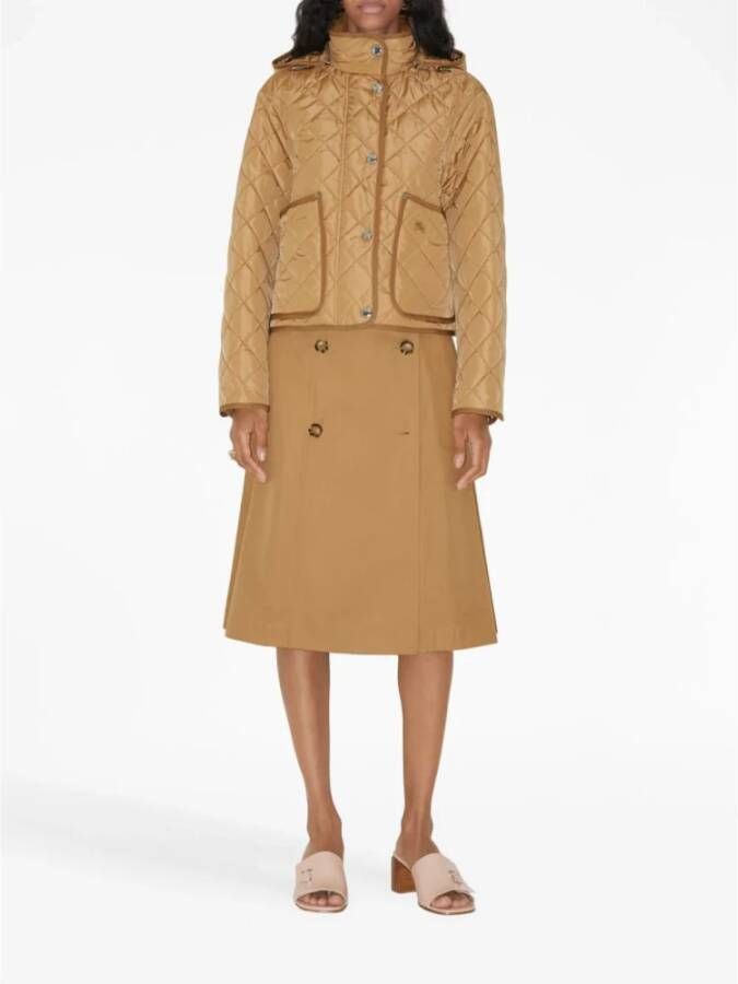 Burberry Beige Donsjas voor Dames Beige Dames