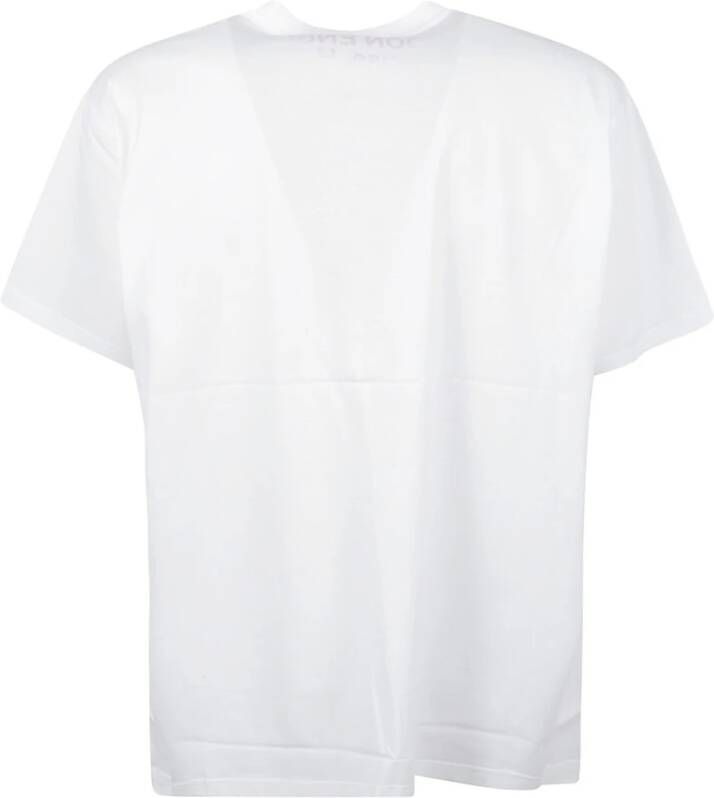 Burberry Geografische Coördinaat Print T-shirts en Polos White Heren