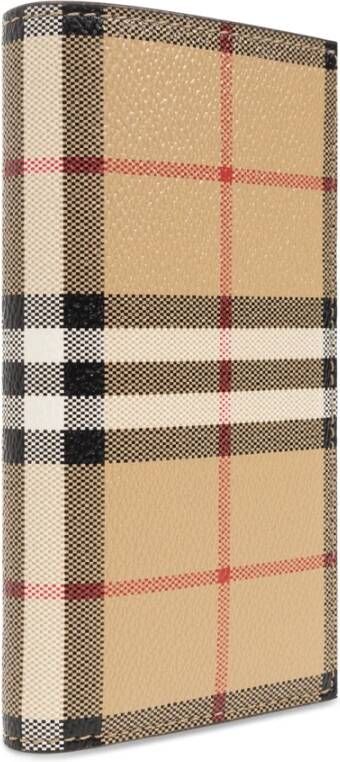 Burberry Geruite Portemonnee Beige Dames