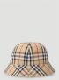 Burberry Nylon Bucket Hat met Iconisch Check-patroon Beige Dames - Thumbnail 5