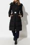 Burberry Zwarte gewatteerde jas met afneembare capuchon Zwart Dames - Thumbnail 2