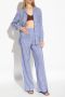 Burberry Blauw Gestreept Zijden Pyjama Shirt Blue Dames - Thumbnail 2