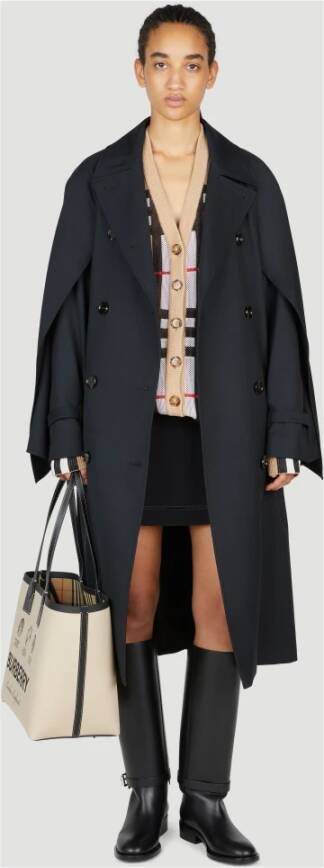 Burberry Klassieke double-breasted trenchcoat Zwart Dames