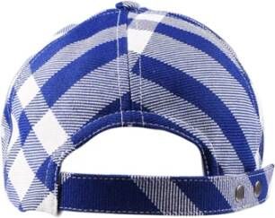 Burberry Knight Check Hoed Blue Dames