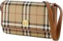 Burberry Beige Leren Hampshire Hobo Tas Beige Dames - Thumbnail 2
