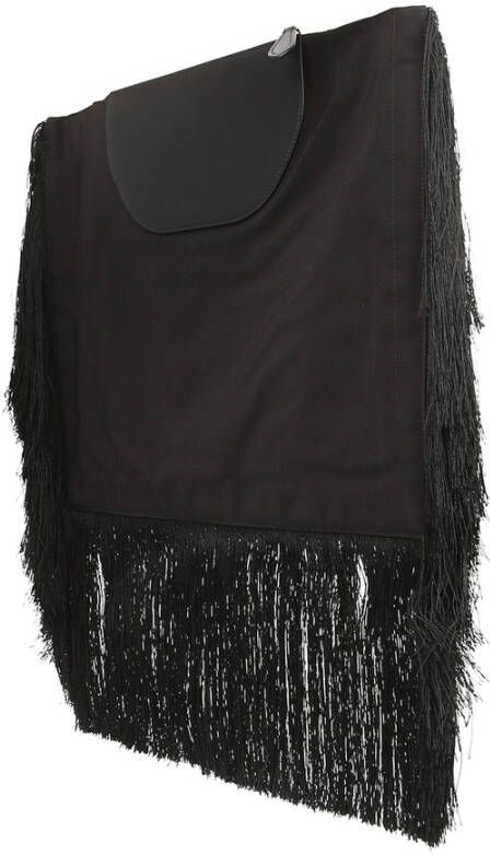 Burberry Olympia Fringe Detail Clutch Tas Zwart Dames