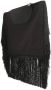 Burberry Olympia Fringe Detail Clutch Tas Zwart Dames - Thumbnail 2