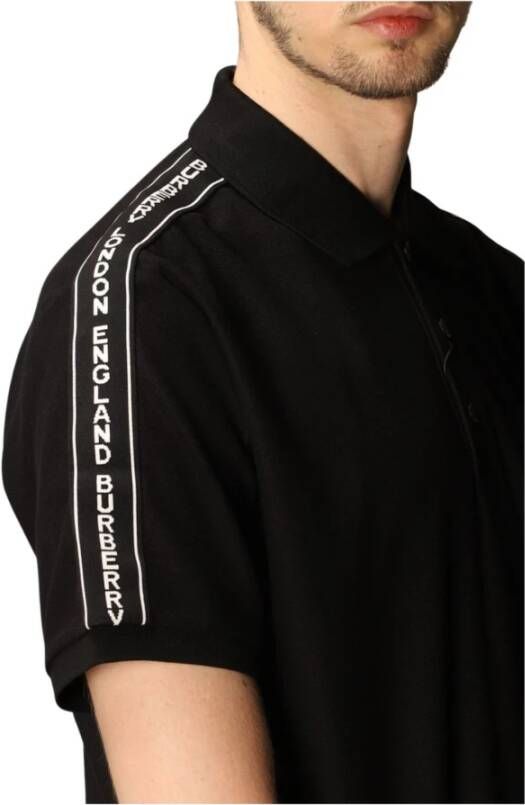 Burberry Stretch Bande Logo Polo Shirt Zwart Heren