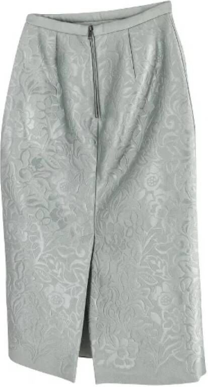 Burberry Polyester Broeken-Shorts-Rokken Bloemmotief Geplooide Rok Groen Dames