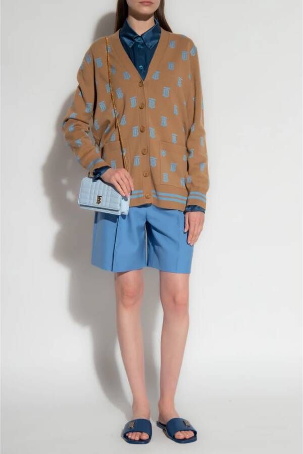 Burberry Ivanna zijden shirt Blauw Dames