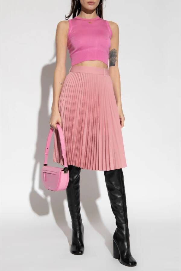 Burberry Shorts met geplooide panelen Roze Dames