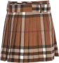 Burberry Geplooide mini rok met Exaggerated Check Brown Dames - Thumbnail 4
