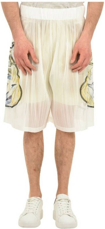 Burberry Knielange casual shorts met mythologische en maritieme print Wit Heren