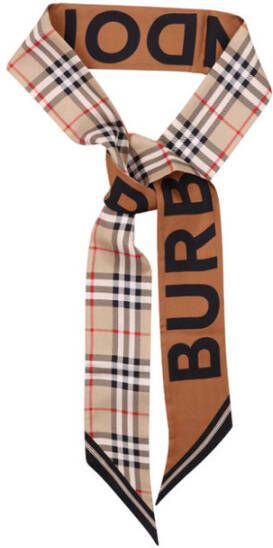 Burberry Zijden sjaal Upgrade Stijl ID 8035897-A1189-Black Beige Unisex