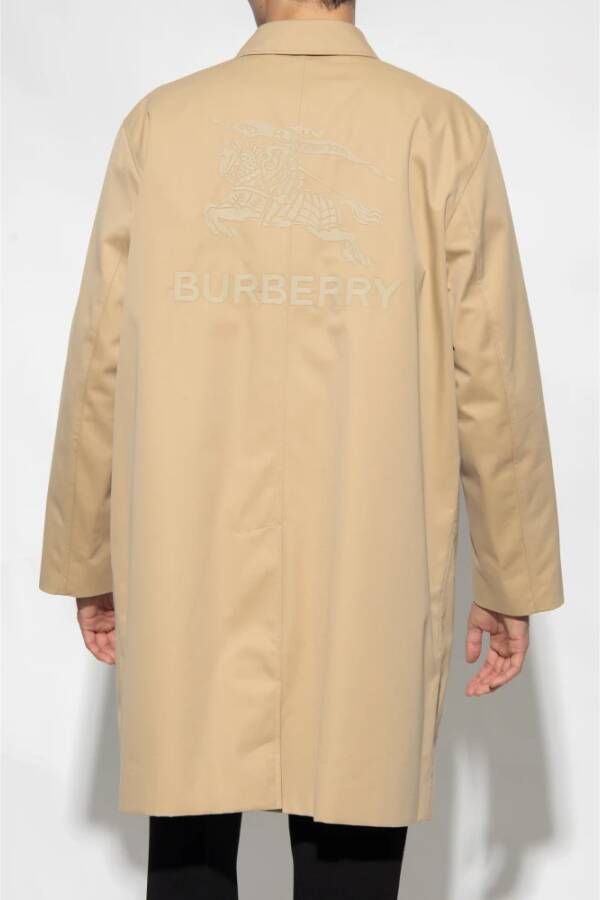 Burberry Single-Breasted Coats Beige Heren