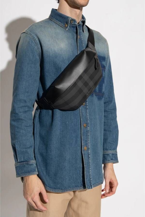 Burberry Sonny Medium heuptas Zwart Heren Kledingwinkel