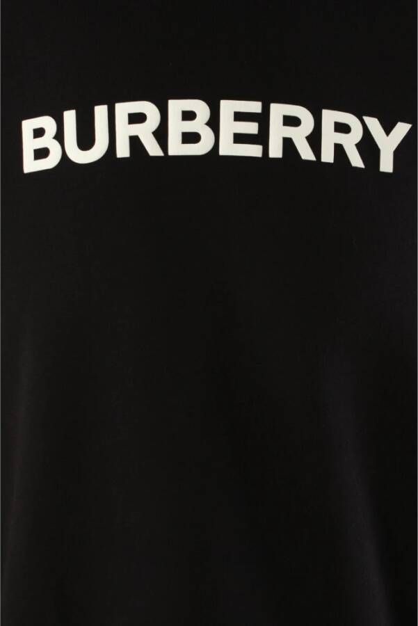 Burberry Zwarte Katoenen Sweater voor Mannen Zwart Heren