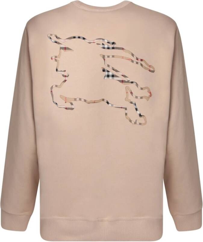 Burberry Beige Sweatshirt met Equestrian Knight Design Beige Heren