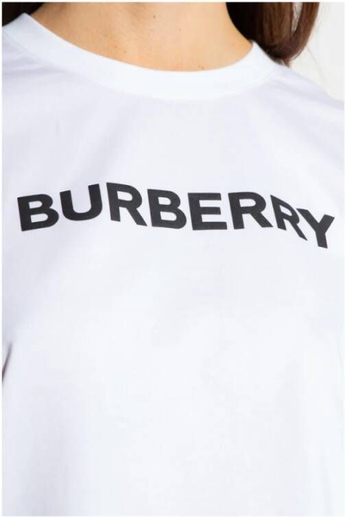 Burberry T-shirt met logoprint Wit Dames