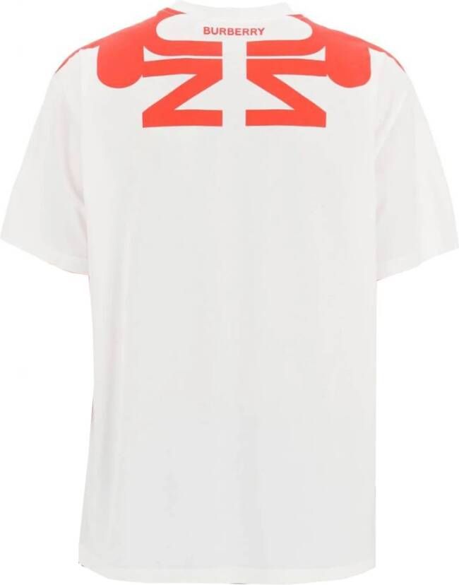 Burberry Iconisch Logo Katoenen T-Shirt Wit Heren
