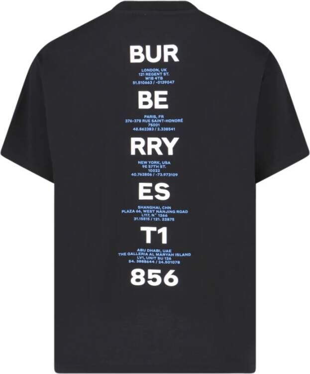 Burberry Zwarte Print T-Shirt voor elke gelegenheid Zwart Heren