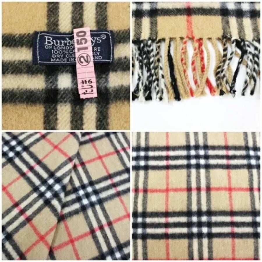 Burberry Vintage Pre-owned Cashmere scarves Meerkleurig Dames