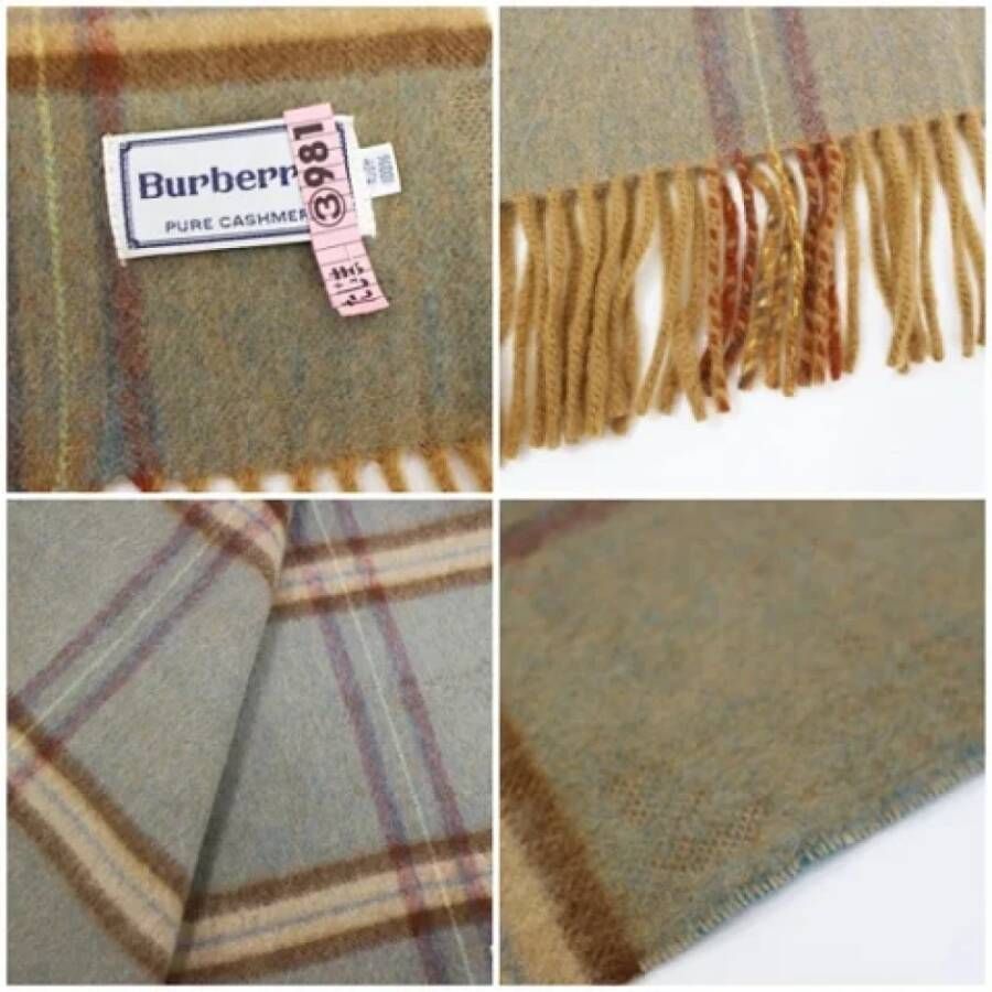 Burberry Vintage Pre-owned Cashmere scarves Meerkleurig Dames