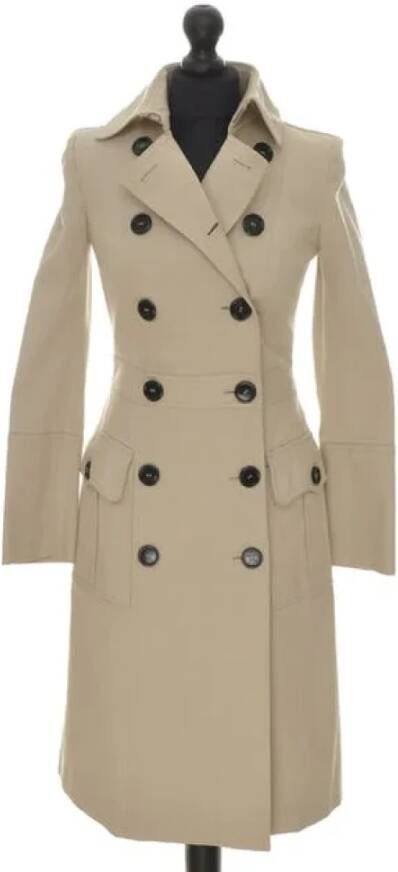 Burberry Vintage Pre-owned Cotton outerwear Beige Dames