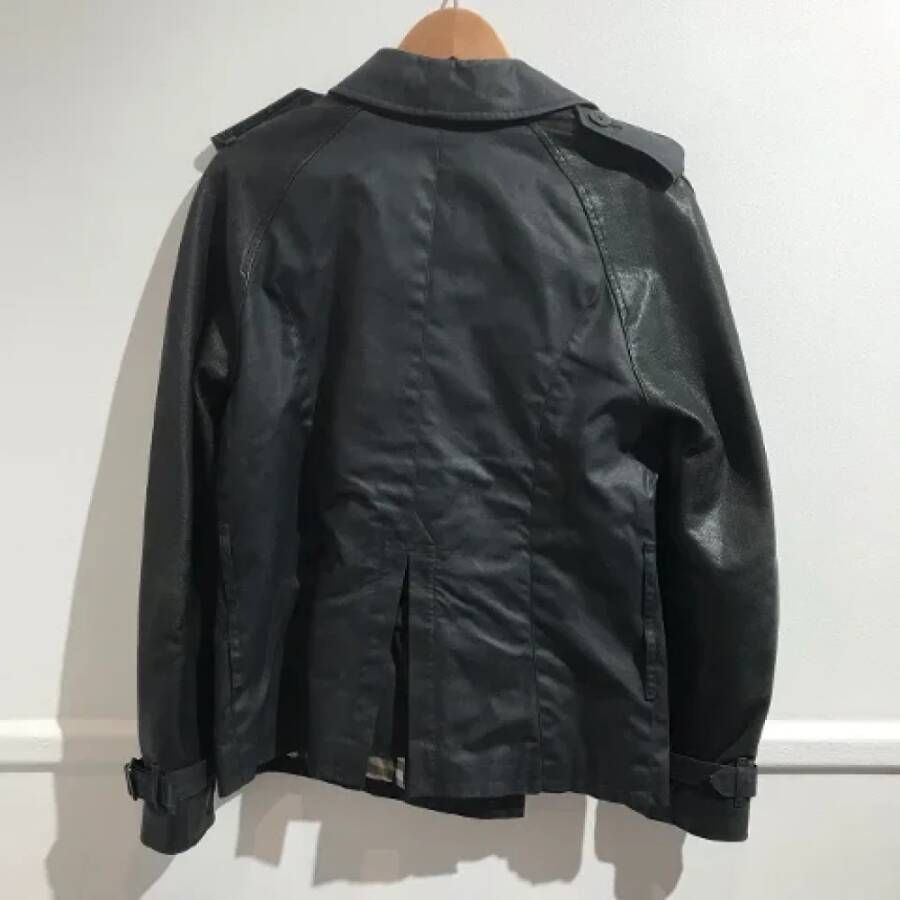 Burberry Vintage Pre-owned Cotton outerwear Zwart Dames