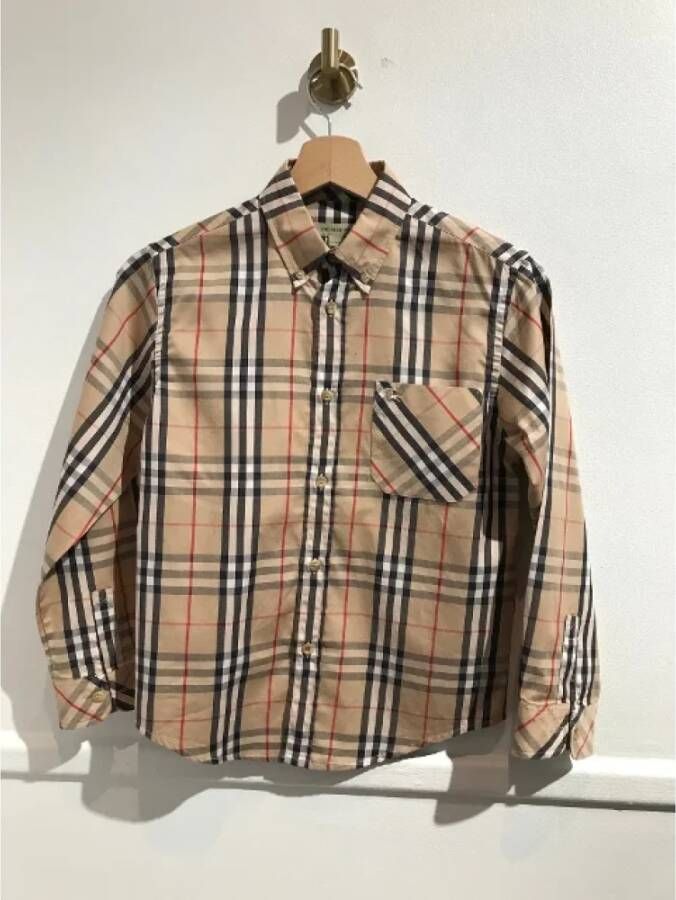 Burberry Vintage Pre-owned Cotton tops Beige Dames