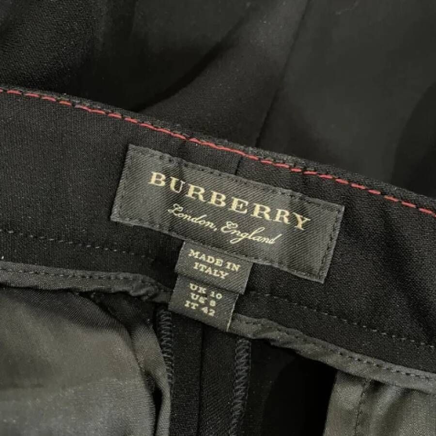 Burberry Vintage Pre-owned Fabric bottoms Black Dames