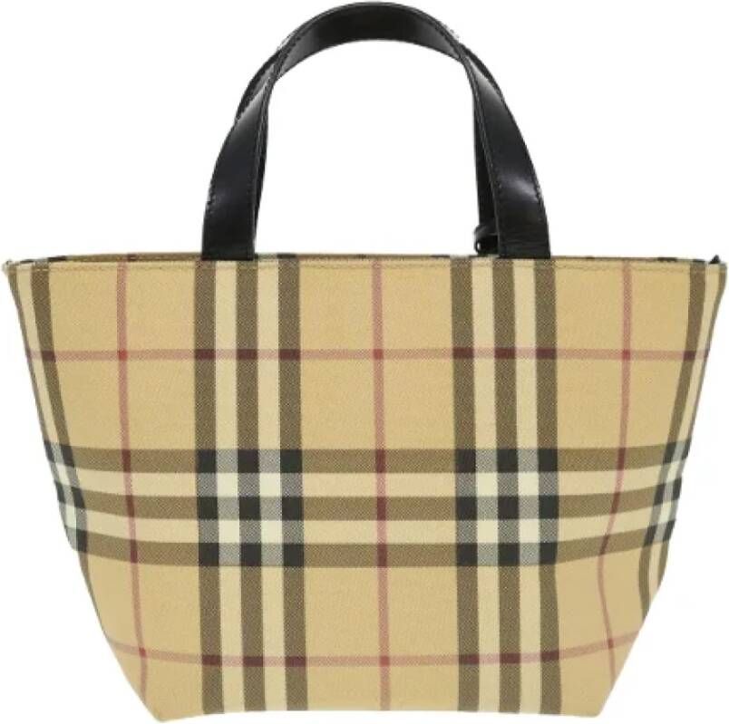 Burberry Vintage Pre-owned Fabric handbags Beige Dames