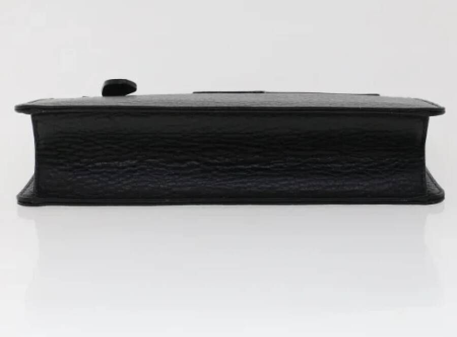 Burberry Vintage Pre-owned Leather clutches Black Dames