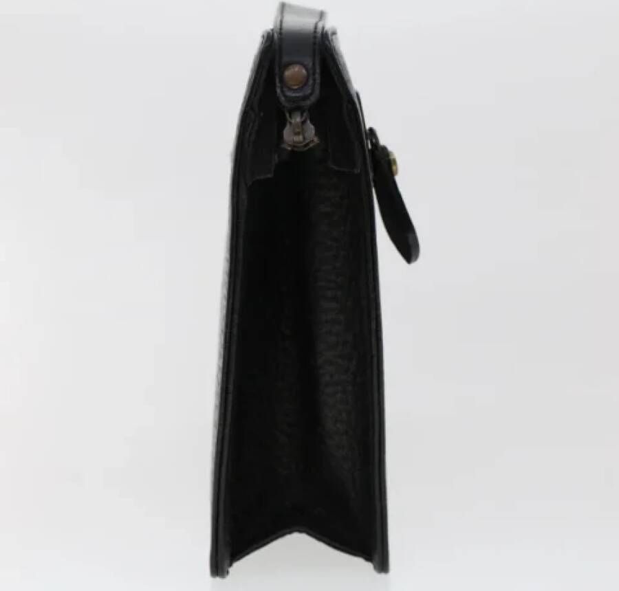 Burberry Vintage Pre-owned Leather clutches Black Dames