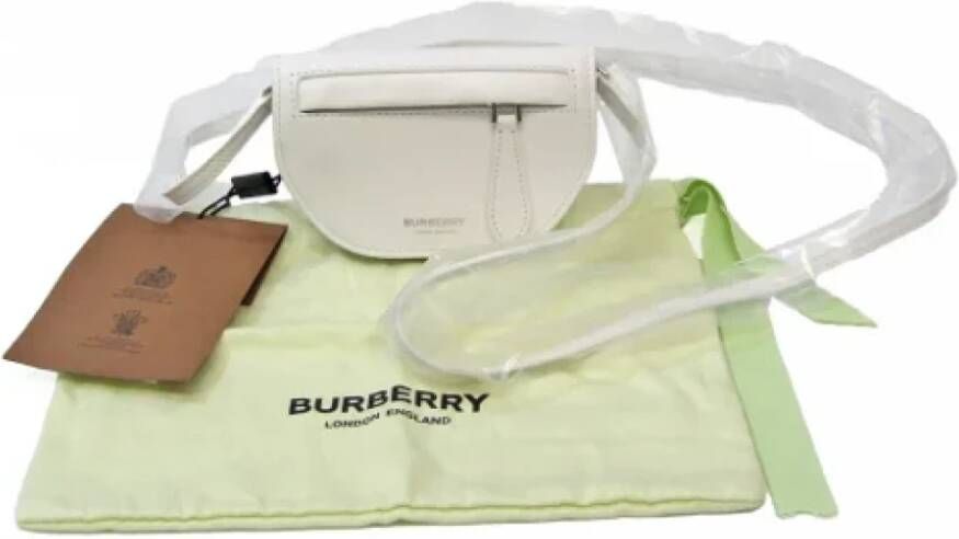 Burberry Vintage Pre-owned Leather crossbody-bags White Dames