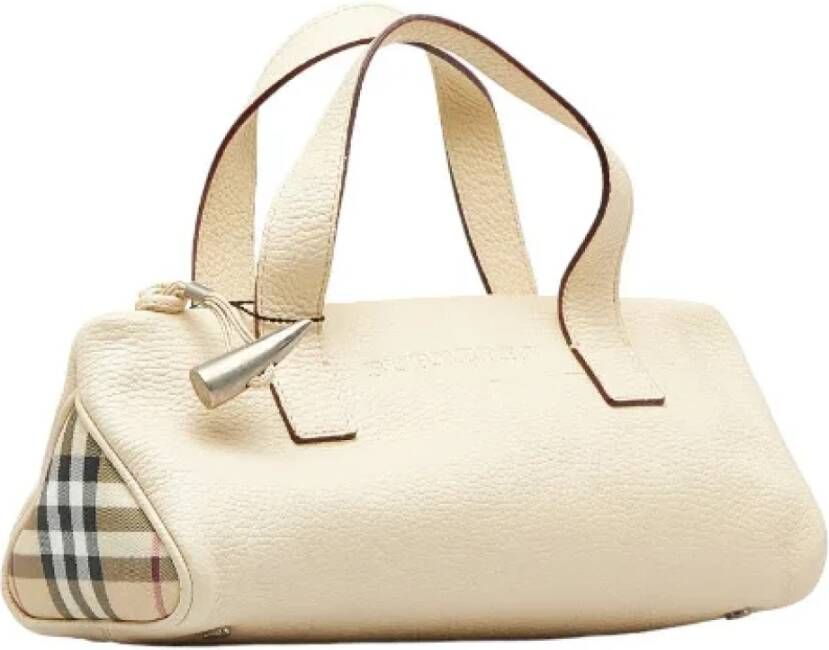 Burberry Vintage Pre-owned Leather handbags White Dames