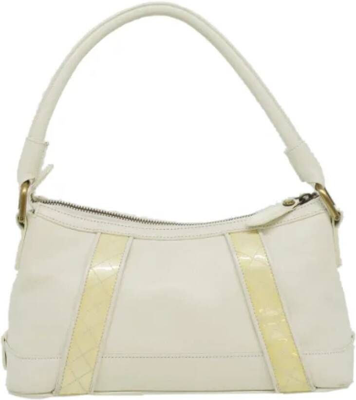 Burberry Vintage Pre-owned Leather handbags Wit Dames